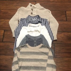 Lot of 5 Boys Long Sleeve Shirts